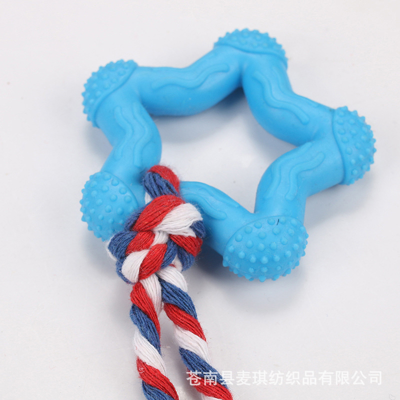 Productos para mascotas TPR juguetes para mascotas juguetes para perros resistentes a la mordedura juguetes para perros en forma de pentacos juguetes para perros Teddy Bear al por mayor