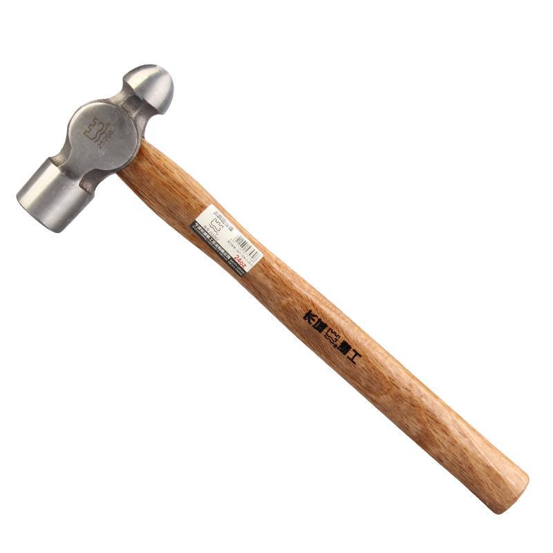 长城精工铁锤子榔头纯钢木柄圆头锤手锤装修锤工具1/2/3磅