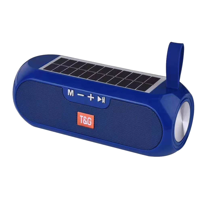  Altavoz Bluetooth inalámbrico TG182, solar, portátil, TWS, con bajo potente, regalo creativo