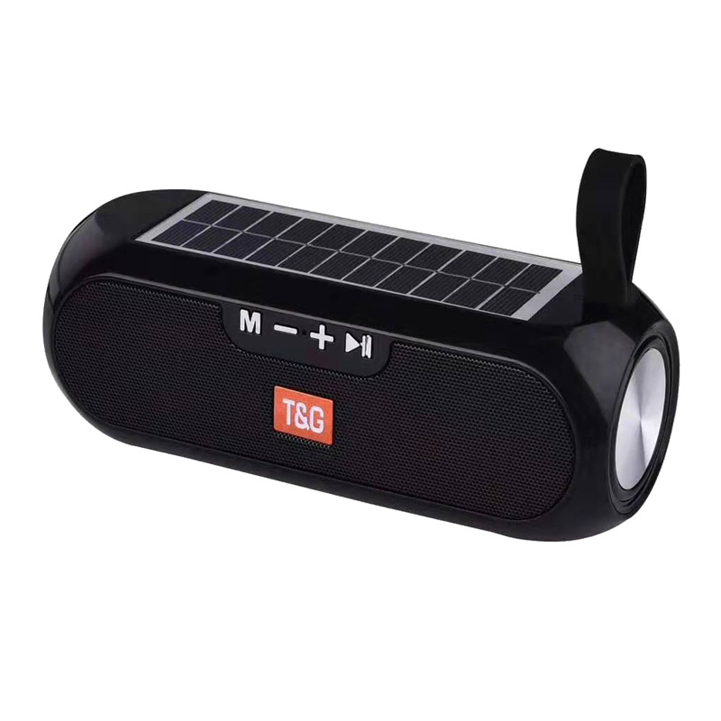  Altavoz Bluetooth inalámbrico TG182, solar, portátil, TWS, con bajo potente, regalo creativo