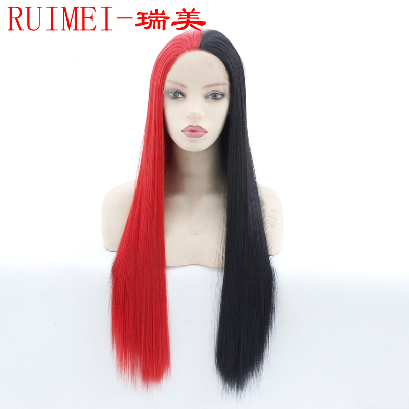 Black and Red High Temperature Wire Front Lace Wig Headgear