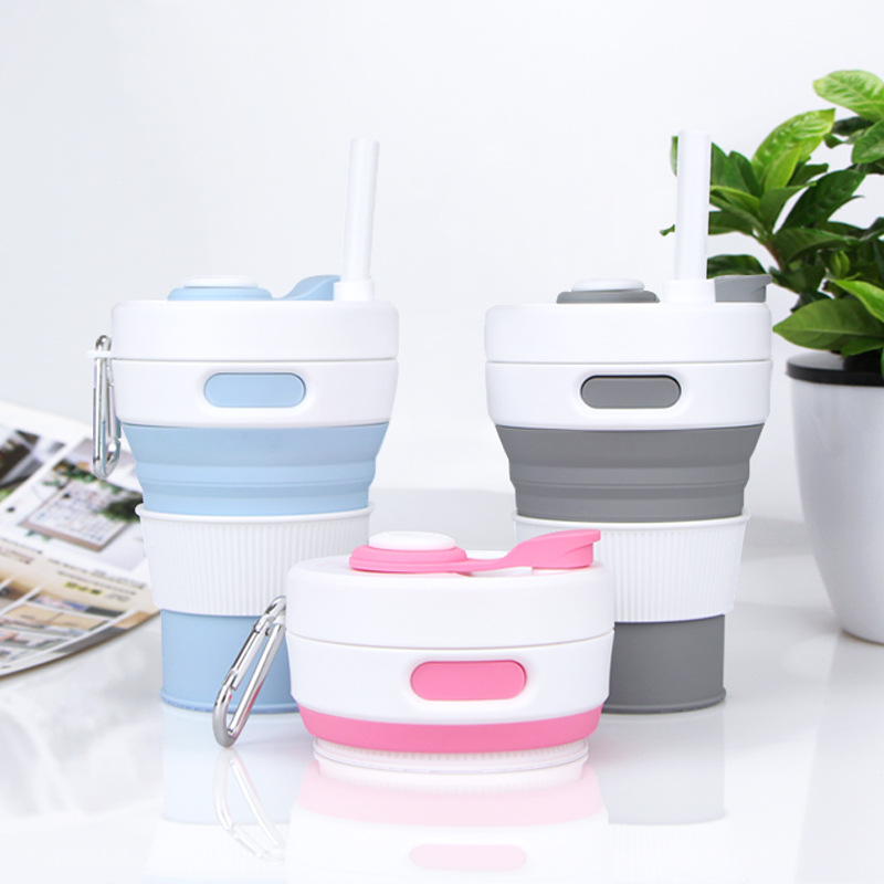 Factory spot wholesale folding coffee cup silicone cup tape climbing…