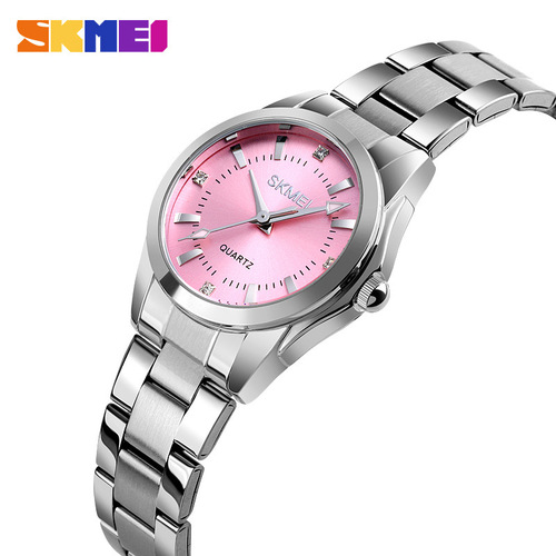 SKMEI Moment Beauty Cross-Border Women's Stainless Steel Watch Fashion Waterproof Quartz Watch Niche Women's Watch Wholesale