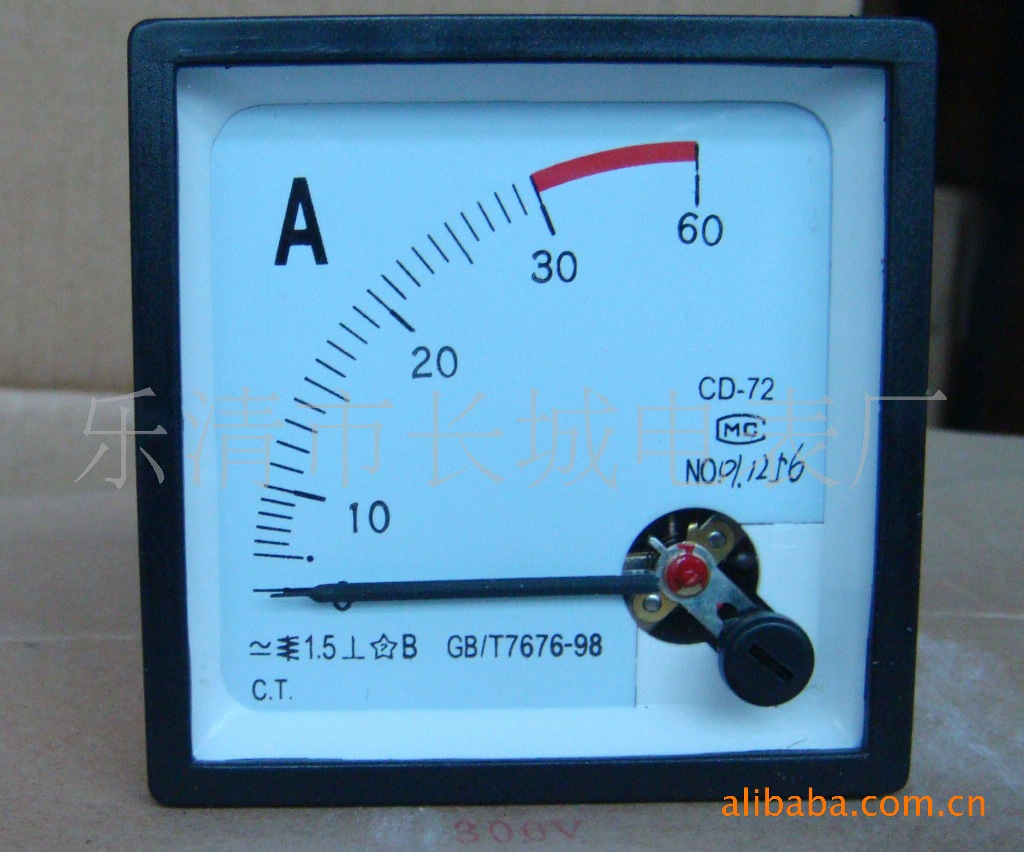 乐清市长城电表厂 CD-72 30A 指针式 交流电流表