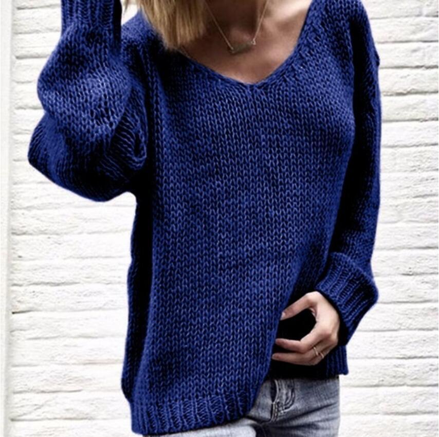 Suéter de punto popular para mujer 2025 para otoño e invierno, adecuado para Amazon, Europa y América, Wish, estilo urbano casual, eBay