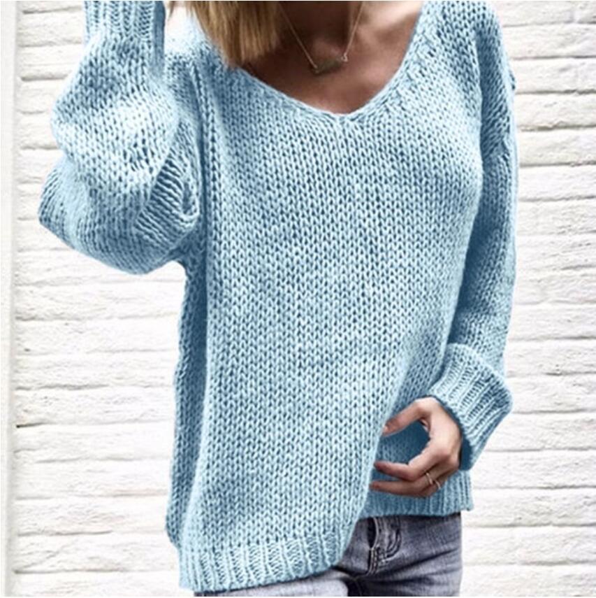Suéter de punto popular para mujer 2025 para otoño e invierno, adecuado para Amazon, Europa y América, Wish, estilo urbano casual, eBay