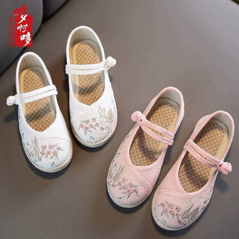 Живописная оптовая продажа в этническом стиле старый Пекин Тканевая обувь для девочек Детская обувь китайский стиль Hanfu Тканевая обувь ручной работы большое количество отличная цена