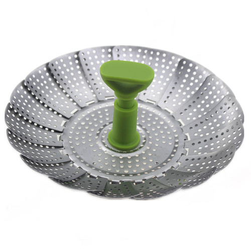9-inch adjustable stainless steel folding steamer, retractable steamer, steam rack, drain basket, fruit plate
