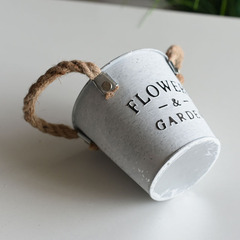Rope basket, iron bucket, vase, decorative flower pot, flower shop, succulent pot, wholesale