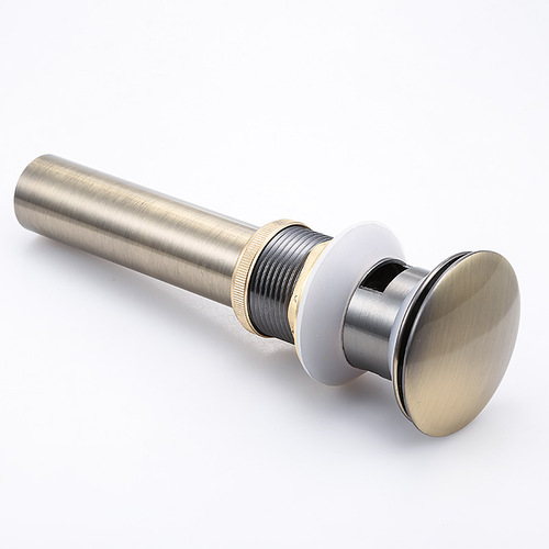 Spring-loaded full-copper downspout bathroom sink basin drain siphon hand basin accessories push-type waterfall drain