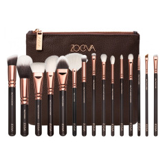 Cross-border supply of zoeva 15-piece brown makeup brush set 8-piece 12-piece rose gold makeup makeup brush set