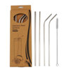 Handheld straw stainless steel, leather spoon, set