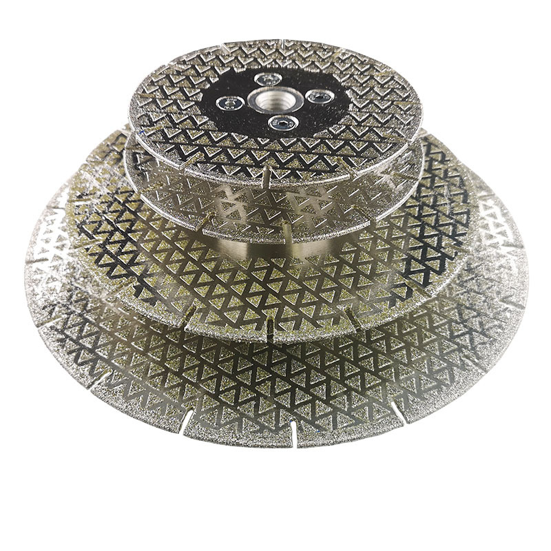 产地货源电镀金刚石满天星磨盘带法兰锯片双面M14电镀石材切割片