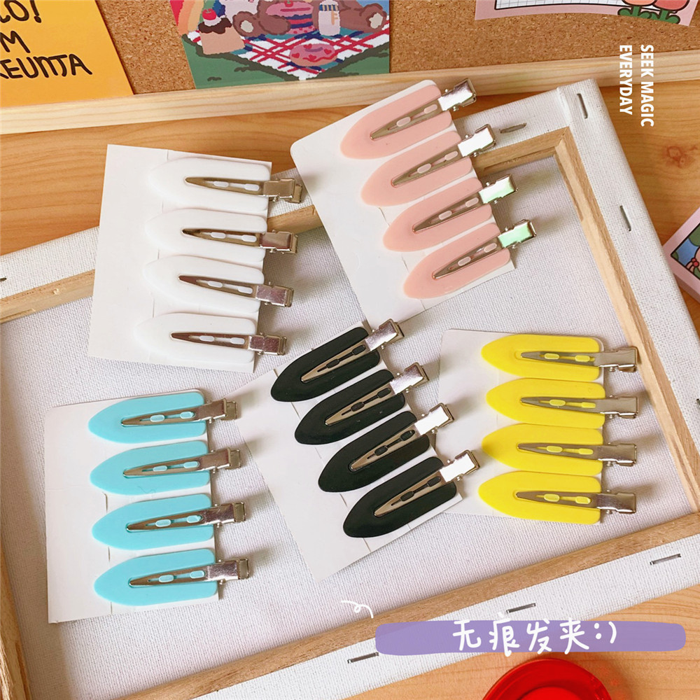 Celebridad de Internet Ouyang Nana mismo estilo horquilla perfecta partición posicionamiento clip maquillaje horquilla lateral clip BB duckbill clip belleza