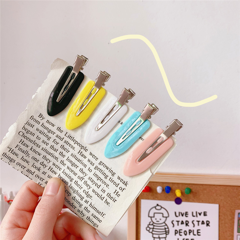 Celebridad de Internet Ouyang Nana mismo estilo horquilla perfecta partición posicionamiento clip maquillaje horquilla lateral clip BB duckbill clip belleza