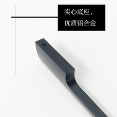 Anodized aluminum alloy long pull handle cabinet handle American style black shoe cabinet wardrobe extended one-meter door handle