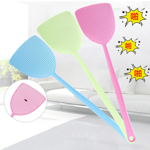 Summer plastic fly swatter mosquito swatter durable mesh long handle manual fly swatter fly swatter mosquito swatter