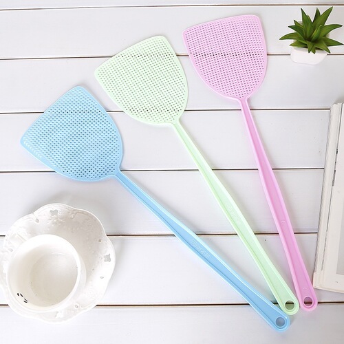 Summer plastic fly swatter mosquito swatter durable mesh long handle manual fly swatter fly swatter mosquito swatter