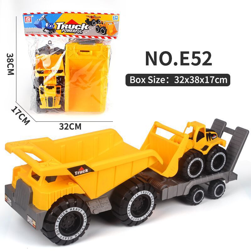 소형 지게차에 트레일러 부착 대형 모래 트럭