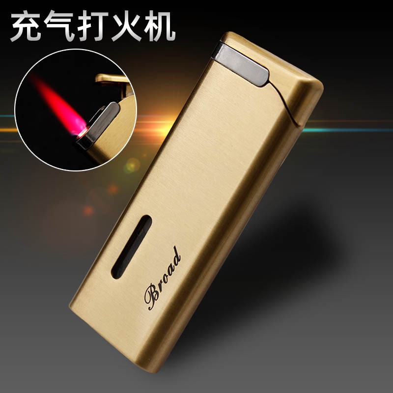 BD264 creative inflatable lighter windproof red flame cigarette lighter personalized visual window smoking set Wholesale