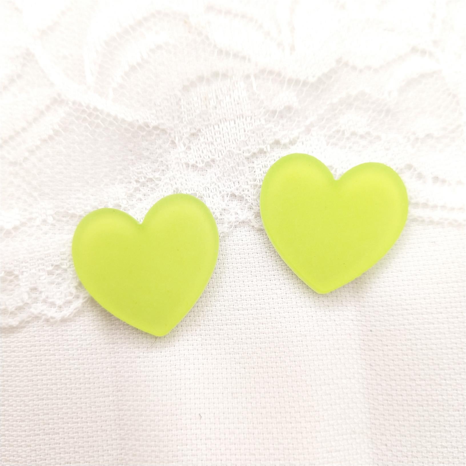 Color caramelo melocotón corazón jalea esmerilado acrílico amor ciruela DIY accesorios tocado accesorios horquilla accesorios joyería