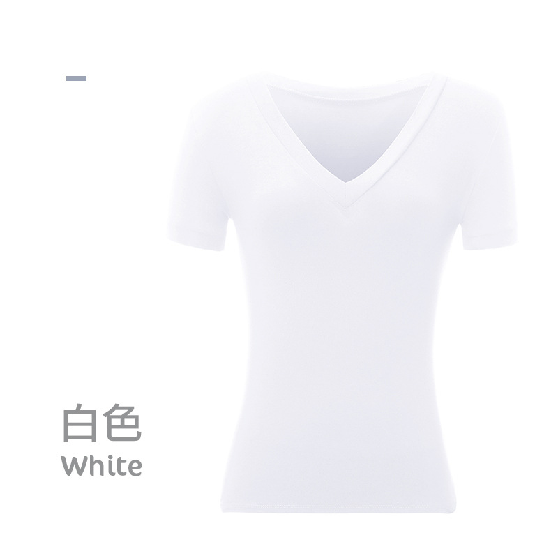 Ropa de baile para mujeres de manga corta con cuello en V ropa de práctica corta Ropa de baile elástica verano nueva ropa de Yoga de ballet