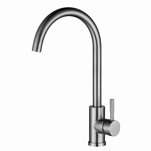 304 stainless steel brushed sink faucet, sink three-way faucet, rotating hot and cold kitchen faucet