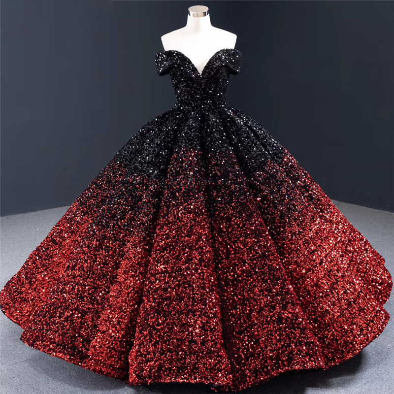 Cross-Border Wedding Dress 2026 European and American Bridal Performance Ball Gown with Puffy Skirt, Palace-Style Dreamy Sequins, Off-Shoulder Evening Dress Cross-Border Wedding Dress 2026 European and American Bridal Performance Ball Gown with Puffy Skirt, Palace-Style Dreamy Sequins, Off-Shoulder Evening Dress