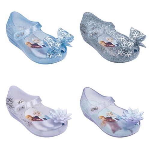 Brazilian Melissa 2024 New Frozen Children's Shoes Summer Girls Sandals Cartoon Baby Fish Mouth Princess Shoes