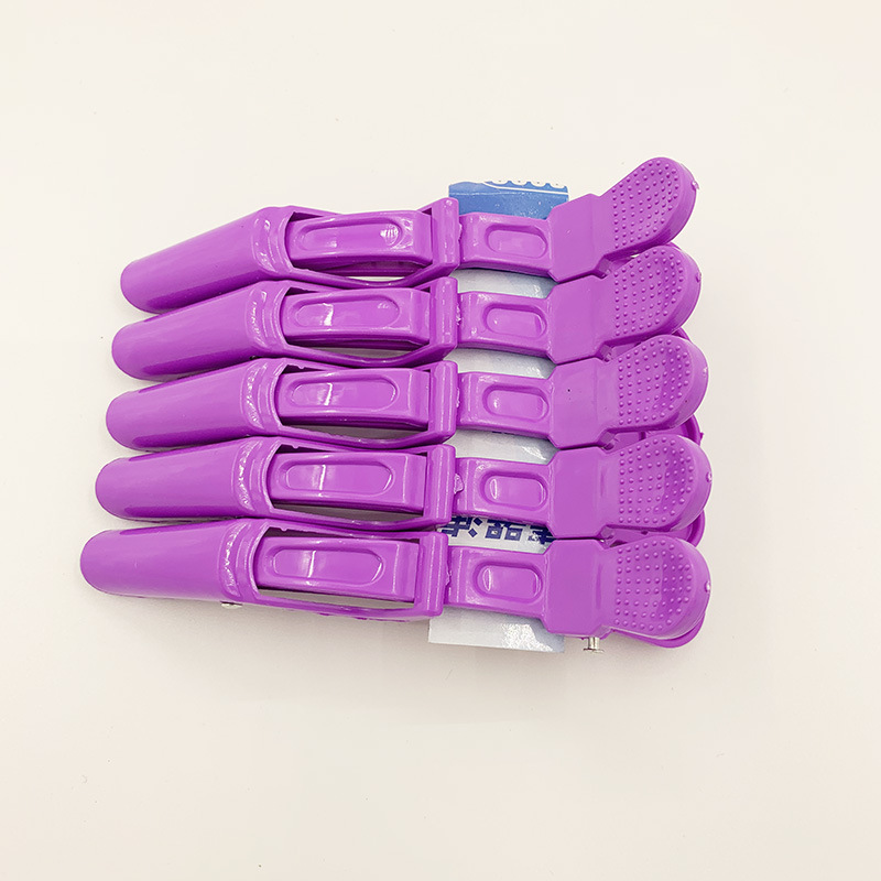 Pince crocodile noire en plastique de style coréen, outil spécial coiffeur pour coloration et permanente, pince bec de canard_voghion.com