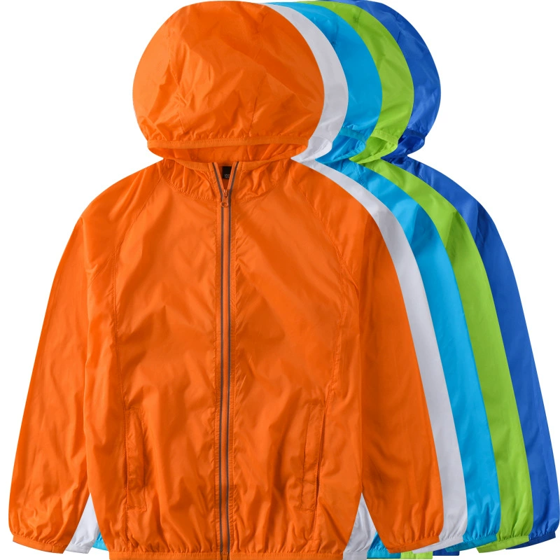 Детская Солнцезащитная одежда, летнее пальто, логотип для печати, тонкая дышащая оптовая продажа, кожаная одежда, уличная Солнцезащитная одежда для родителей и детей