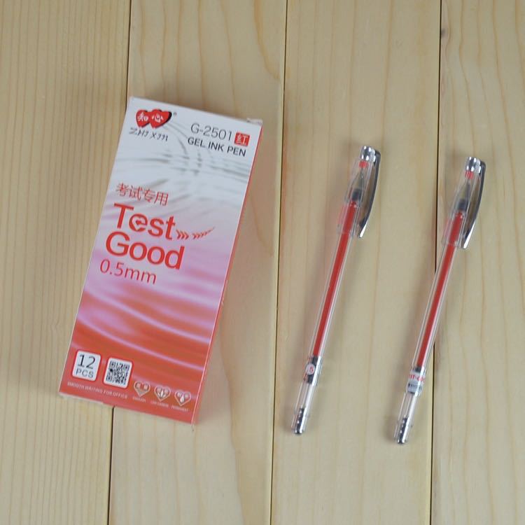 BOSOM 2501 테스트 펜 0.5MM 바늘 젤 펜 도매 간단한 리필 펜 학생 사무실