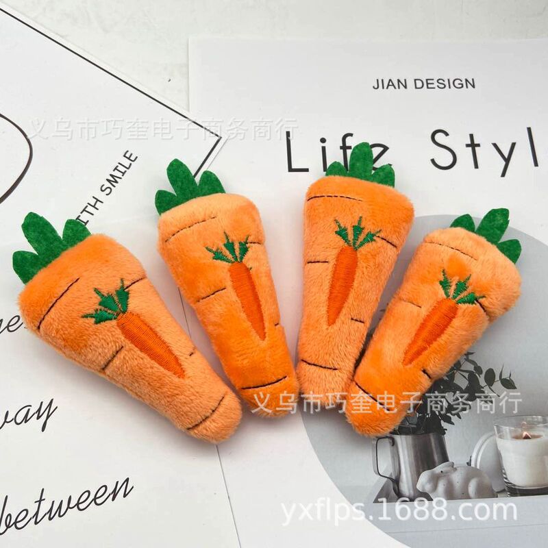 in stock plush cartoon animal head toy handmade children's shoes children's socks accessories radish brooch accessories hair accessories decoration