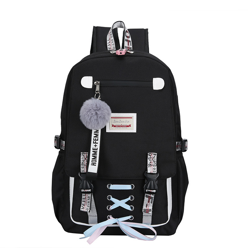 Mochila casual de Viaje Juvenil transfronteriza para hombres y mujeres mochila de estudiante de escuela secundaria mochila de viaje recargable USB