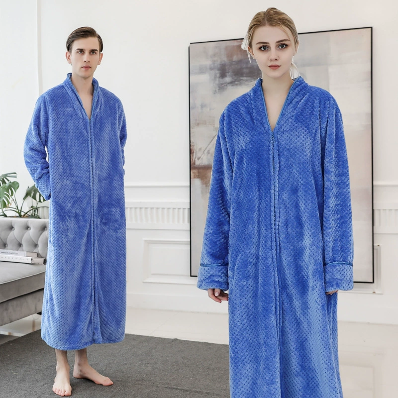 Демисезонное халат, фланелевый бархатный длинный pajamas для любимого, увеличенная толщина