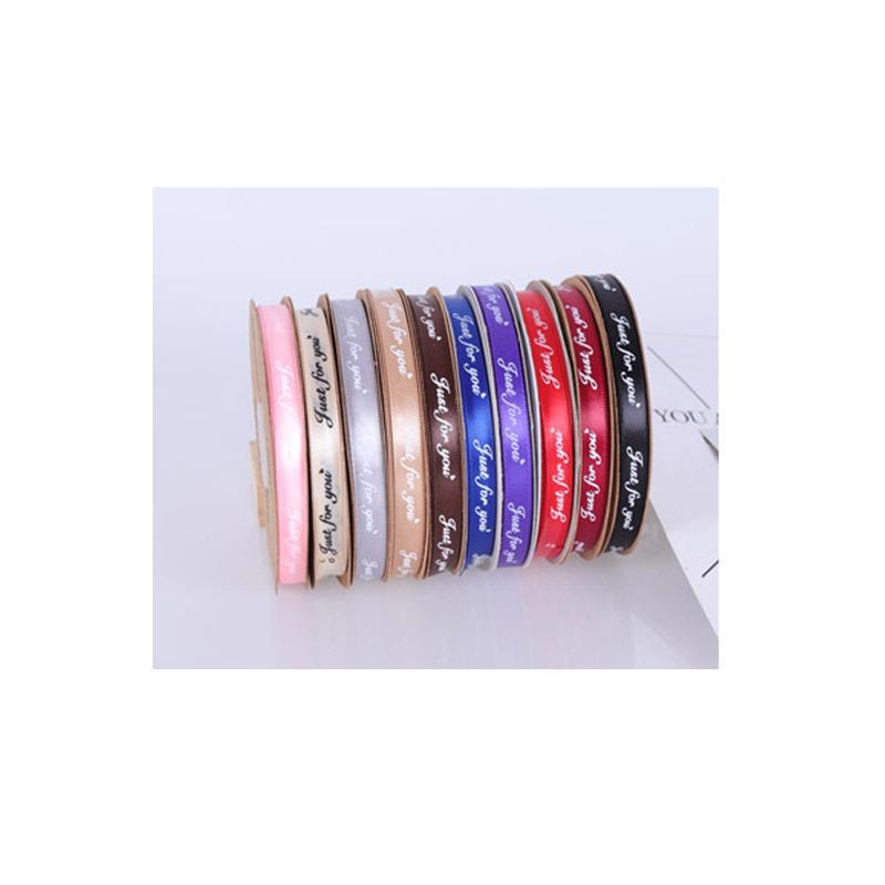 1cm impreso cinta inglesa arco de impresión en relieve cinta flor regalo material de embalaje al por mayor