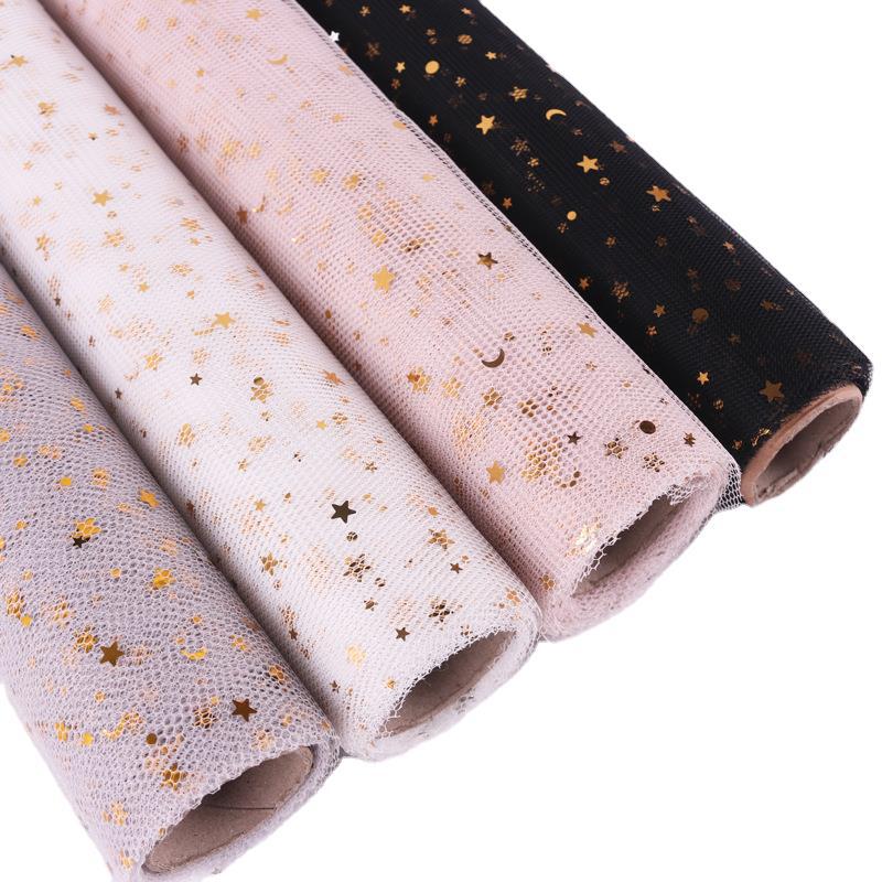 Diosa Festival de malla estrella Luna hilo estrella hilo Lollipop bouquet DIY bolsa flor papel forma hilo flor embalaje al por mayor