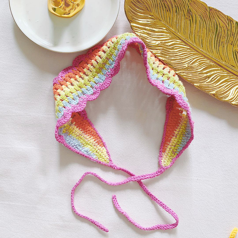 Knitted summer headband handmade