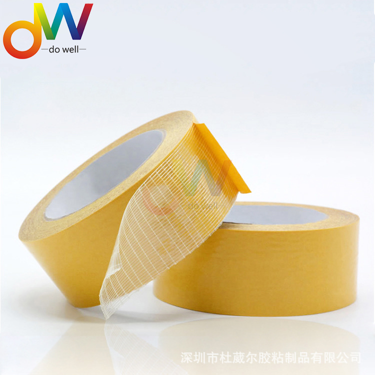 厂家直销 pet网格双面胶 新能源电池透明双面胶带 强力绝缘双面胶