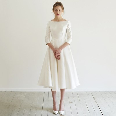 Elegante vestido de noche para mujer, nuevo estilo 2026, blanco, sencillo, retro, para sesión de fotos, viajes de verano, estilo forestal, vestido midi. image 8