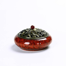 大号夏季香炉大号盘香炉蚊香炉窑变冰裂香炉摆件