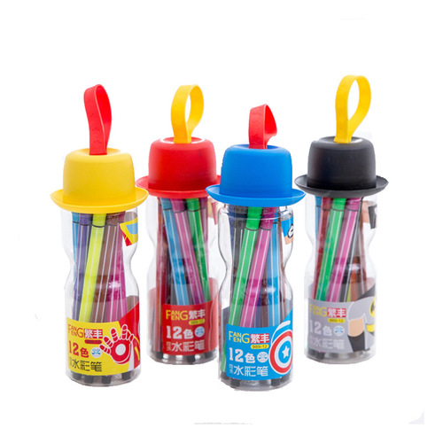 Stationery wholesale cute and cool watercolor pens Korean cartoon brushes wholesale washable painting pens student gifts T