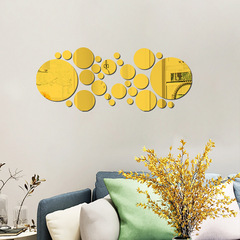 Vanshi New Style Geometric Large Circle Acrylic Mirror Wall Sticker Living Room Study Office Decoration YKL601