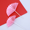 Baked cake decorative festive fan ancient wind folding fan plug -in birthday cake insert flag plug card