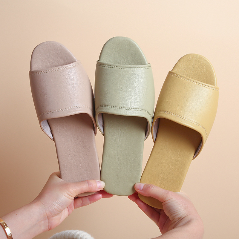 Summer High-end Office Sandals Home Leather Slippers Home Indoor Non-slip Home Leather Sandals Slippers Women Wholesale Summer High-end Office Sandals Home Leather Slippers Home Indoor Non-slip Home Leather Sandals Slippers Women Wholesale