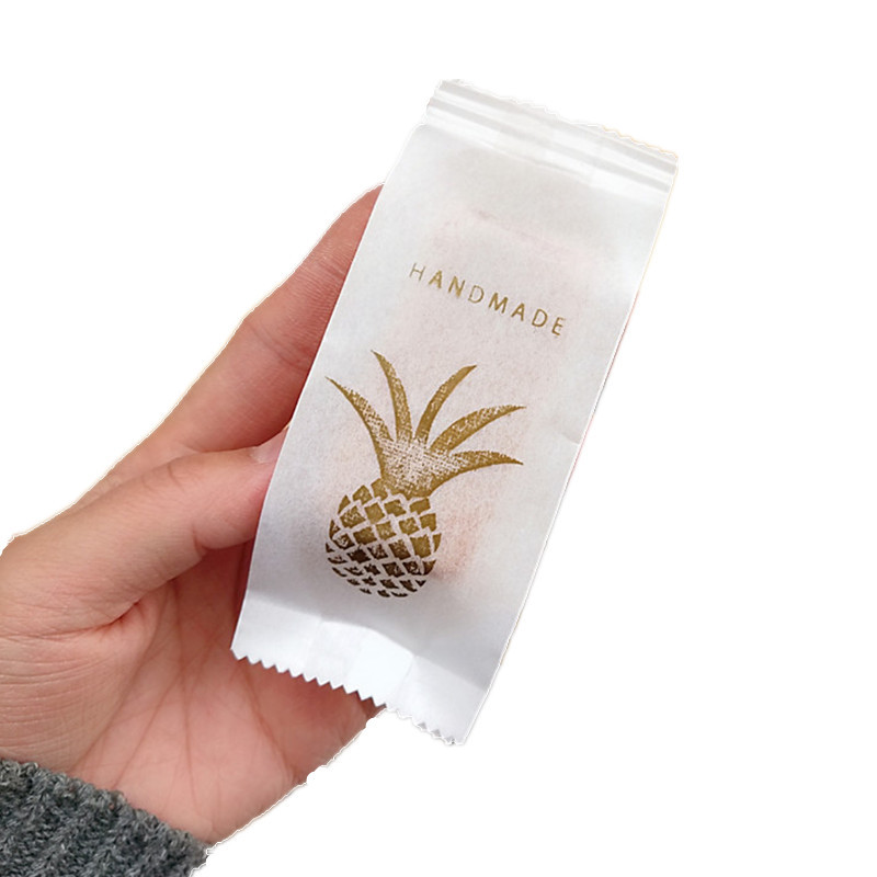 Bolsa de papel de seda para empaque de pastel de piña 2026, bolsa de pastel de piña taiwanesa hecha a mano de alta gama, bolsa para alimentos, 50 piezas