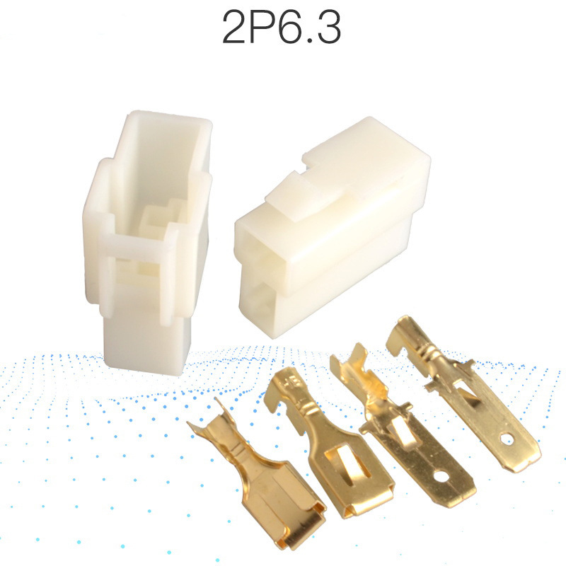 6.3mm 1 2 3 4 6 8 12 14P Car and Motorcycle Connector Male and Female Butt Plug-In Terminal