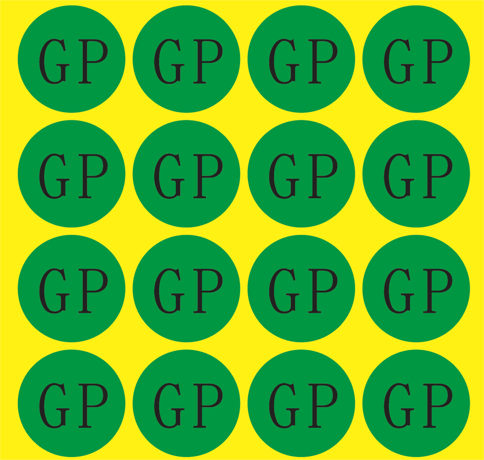 GP不干胶绿色商标贴纸环保ROHS产品物料QC检验标签贴耐用条形码