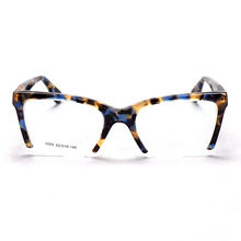 sunny现货批发 新款猫眼半框花色板材眼镜可配近视眼镜框架