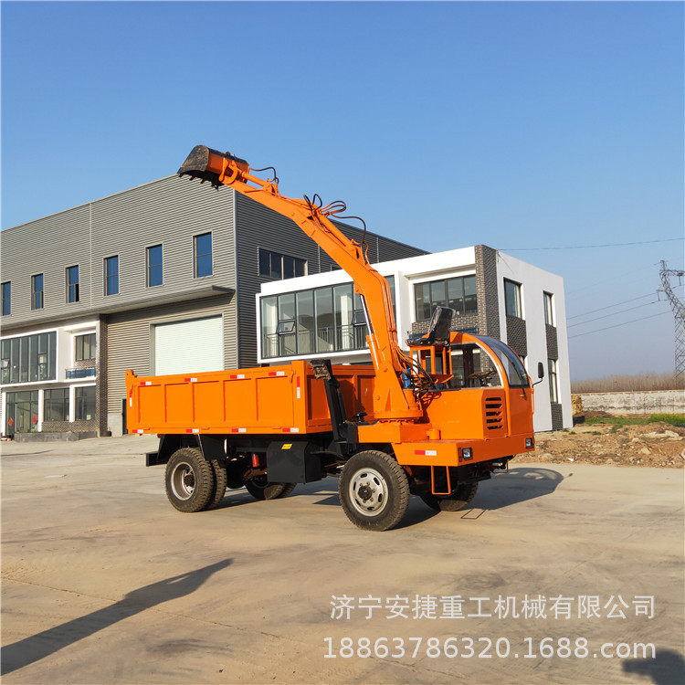 安捷5吨随车挖运输车 6米挖臂四不像随车挖 液压自卸轮式随车挖